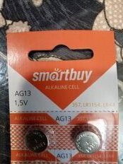 Батарейка Smartbuy, LR44 (357A, G13), Alkaline, щелочная, 1.5 В, блистер, 10 шт, SBBB-AG13-10B - фото 2 от пользователя