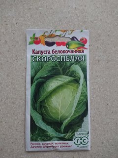 Семена Капуста белокочанная, Скороспелая, 0.5 г, Овощная коллекция, ранняя, цветная упаковка, Гавриш - фото 4 от пользователя