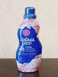 Гель для стирки Aroma Drop, 1 л, универсальный, Цветочный микс 2в1 - фото 2 от пользователя