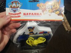 Каталка Щенячий патруль Гонщик, 12 см, Буратино, дерево, PAWPET-12 - фото 3 от пользователя