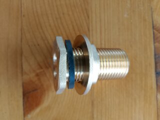 Переходник для резервуара, 1/2&quot;, латунь, с фланцем, ProFactor - фото 3 от пользователя