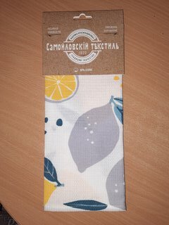 Полотенце кухонное 45х60 см, 170 г/м2, 100% хлопок, Самойловский текстиль, Фрукты, Россия - фото 4 от пользователя