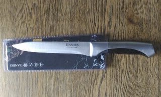 Нож кухонный Daniks, Мрамор, для мяса, нержавеющая сталь, 20 см, рукоятка сталь, YW-A156-SL - фото 9 от пользователя