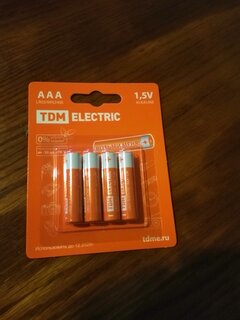 Батарейка TDM Electric, ААА (LR03, 24A), Alkaline, щелочная, 1.5 В, блистер, 4 шт, SQ1702-0006 - фото 5 от пользователя