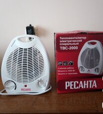 Тепловентилятор Ресанта, ТВС-2000, 1 секция, напольный, 2 кВт, 25 м2, спиральный, белый, 67/2/11 - фото 1 от пользователя