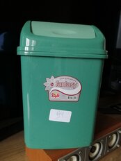 Контейнер для мусора пластик, 5 л, прямоугольный, плавающая крышка, зеленый перламутровый, зеленый, Dunya Plastik, Sympaty, 09401 - фото 4 от пользователя