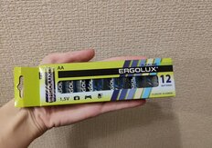 Батарейка Ergolux, АА (LR6, 15A), Alkaline, щелочная, 1.5 В, коробка, 12 шт, 11749 - фото 6 от пользователя