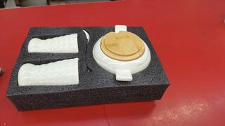 Набор для специй керамика, 19 см, 3 шт, солонка, перечница, сахарница, подставка, белый - фото 5 от пользователя