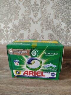 Капсулы для стирки Ariel, Liquid Capsules Горный родник, 12 шт, 19.5 г - фото 7 от пользователя