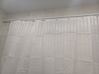 Штора для ванн 180х200 см, полиэстер, Zenfort, Жаккард , белая, с утяжелителем, 104235 - фото 7 от пользователя