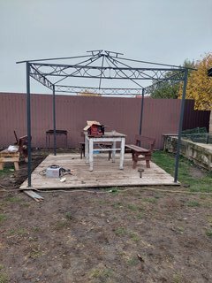 Шатер с москитной сеткой, коричневый, 3х3х2.75 м, четырехугольный, с двойной крышей, Green Days - фото 3 от пользователя