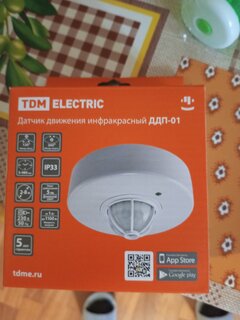 Датчик движения потолочный, 1100 Вт, 5-480 с, 2-8 м, 120°, 360 °, IP33, 5+ лк, TDM Electric, ДДП-01, SQ0324-0004 - фото 4 от пользователя