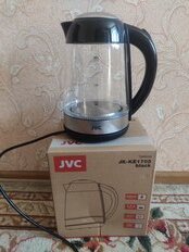 Чайник электрический JVC, JK-KE1705, черный, 1.7 л, 2200 Вт, скрытый нагревательный элемент, стекло - фото 7 от пользователя