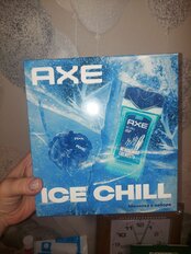 Набор подарочный для мужчин, Axe, Ice Chill, гель для душа-шампунь 250 мл+мочалка - фото 1 от пользователя