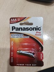 Батарейка Panasonic, ААА (LR03, 24A), Pro Power, щелочная, 1.5 В, блистер, 2 шт, 7452 - фото 9 от пользователя