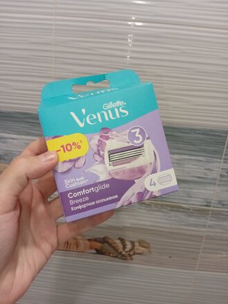 Сменные кассеты для бритв Venus, ComfortGlide Breeze, для женщин, 4 шт, 0050001369 - фото 3 от пользователя