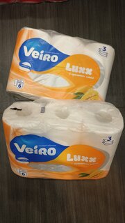 Туалетная бумага Veiro, Luxx, Манго, 3 слоя, 6 шт, 15 м, с втулкой - фото 6 от пользователя