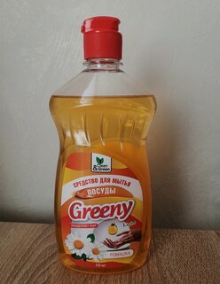 Средство для мытья посуды Clean&amp;Green, Greeny Light, 500 мл, Ромашка - фото 3 от пользователя