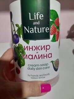 Крем-мыло Freshweek, Life&amp;Nature, 1 л, Инжир и малина - фото 6 от пользователя