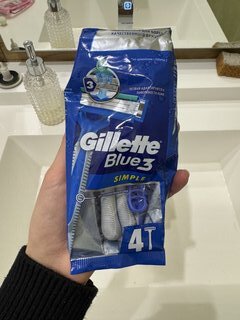 Станок для бритья Gillette, Blue Simple3, для мужчин, 3 лезвия, 4 шт, одноразовые, BLI-81631554 - фото 1 от пользователя