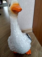 Фигурка садовая Гусь пушистый, 48 см, гипс, Л94 - фото 7 от пользователя