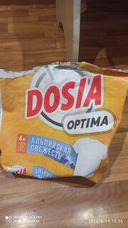 Стиральный порошок Dosia, 4 кг, автомат, для белого белья, Optima Альпийская свежесть - фото 6 от пользователя