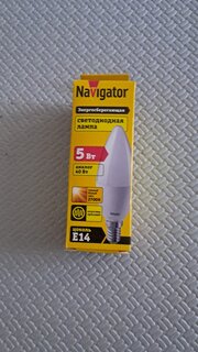 Лампа светодиодная E14, 5 Вт, 40 Вт, 220 В, свеча, 2700 К, теплый белый свет, Navigator, 94480 - фото 7 от пользователя