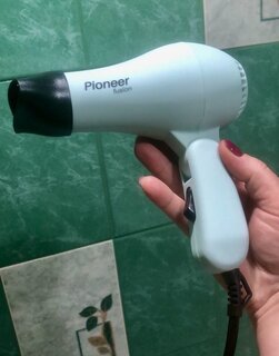 Фен Pioneer, HD-1009, 1000 Вт, 2 режима, 2 скорости, бирюзовый, 15198 - фото 6 от пользователя