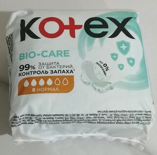 Прокладки женские Kotex, Bio-Care нормал, 8 шт, 9426150 - фото 9 от пользователя