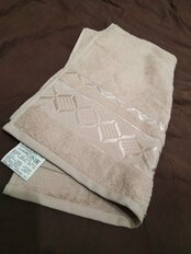 Полотенце банное 50х90 см, 100% хлопок, 450 г/м2, Греция, топленое молоко, Узбекистан - фото 4 от пользователя
