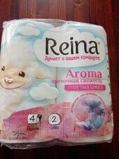 Туалетная бумага Reina Aroma, Цветочная свежесть, 2 слоя, 4 шт - фото 4 от пользователя