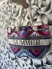 Сумка пляжная 50х40 см, лен, Summer, Y822-015 - фото 1 от пользователя