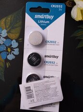 Батарейка Smartbuy, CR2032, Lithium, литиевая, блистер, 5 шт, SBBL-2032-5B - фото 3 от пользователя