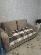 Плед 1.5-спальный, 150х200 см, велсофт жаккард, 100% полиэстер, Silvano, Полоски, Клетка, бежевый, SТ-202 - фото 1 от пользователя