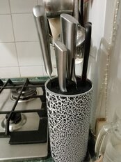 Подставка для ножей, пластик, цилиндрическая, 11х11х22 см, Y4-2756 - фото 8 от пользователя