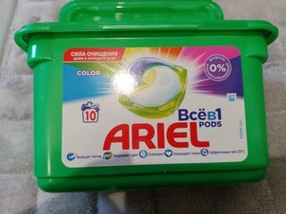 Капсулы для стирки Ariel, Pods Все-в-1 Color, 10 шт, капсула 22.8 г - фото 8 от пользователя