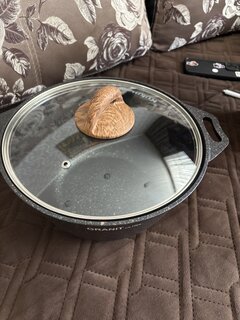 Кастрюля алюминий, антипригарное покрытие, 4 л, с крышкой, крышка стекло, Kukmara, Granit Ultra, кгг42а, синяя - фото 7 от пользователя
