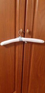 Вешалка-плечики для одежды, 39 см, металл, 5 шт, с губкой, голубая, T2023-044 - фото 2 от пользователя