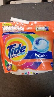 Капсулы для стирки Tide, Color, 35 шт, капсула 22.8 г - фото 3 от пользователя
