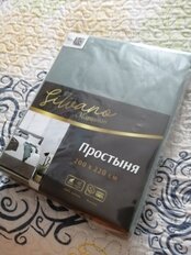 Простыня евро, 200 х 220 см, 100% хлопок, поплин, зелено-серая, Silvano, Марципан, AI-2604010 - фото 7 от пользователя