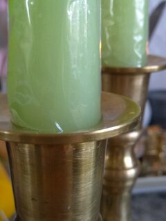 Свеча декоративная, 25х2.1 см, стержень, Bartek Candles, Зеленый чай пудинг - фото 4 от пользователя