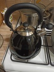 Чайник нержавеющая сталь, 2.5 л, со свистком, зеркальный, Катунь, черный, КТ-106D - фото 2 от пользователя
