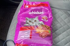 Корм для животных Whiskas, 1900 г, для взрослых кошек 1+, сухой, говяжий паштет, подушечки с паштетом, пакет, G3657 - фото 5 от пользователя