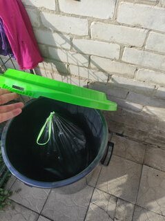 Бак для мусора пластик, 90 л, с крышкой, 55х64х65 см, ярко-зеленый, Idea, М 2394 - фото 2 от пользователя