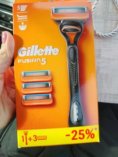 Станок для бритья Gillette, Fusion, для мужчин, 3 сменные кассеты - фото 8 от пользователя