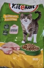 Корм для животных Kitekat, 800 г, для взрослых кошек, сухой, аппетитная курочка, пакет, 10132065 - фото 4 от пользователя