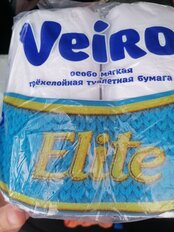 Туалетная бумага Veiro, Elite, 3 слоя, 4 шт, 19.4 м, с втулкой, белая - фото 3 от пользователя