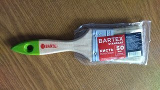 Кисть плоская, Bartex, Стандарт, 50 мм, 2 '', рукоятка дерево, 1117120 - фото 1 от пользователя