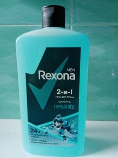 Гель для душа и шампунь Rexona, 2 в 1 Горный лед, для мужчин, 750 мл - фото 5 от пользователя