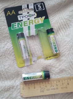 Батарейка Трофи, АА (LR06, LR6), Energy Alkaline, алкалиновая, 1.5 В, блистер, 4 шт, Б0017046 - фото 1 от пользователя